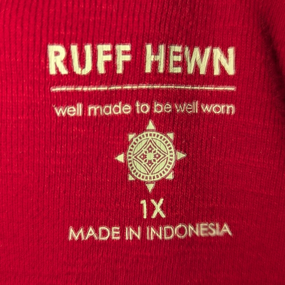 Ruff Hewn Red Lace-Up Top‎ - Picture 4 of 7